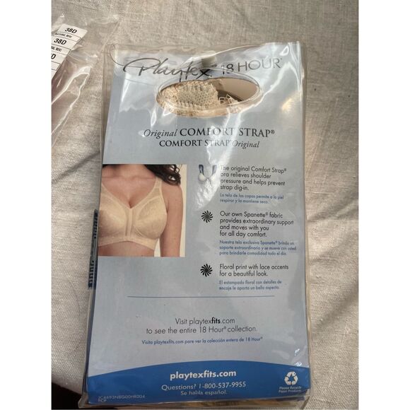 NWT Playtex 18 hour size 50DD Ultimate shoulder comfort bra - Picture 3 of 5